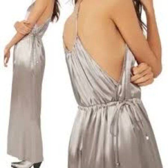 NWT Free People Kate Wide Leg Jumpsuit in Champagne - Size M - Picture 1 of 16